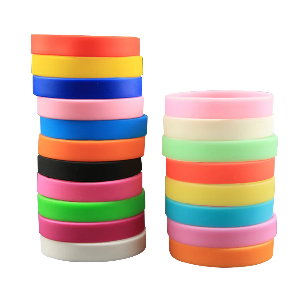 25pcs Children Silicone Wristbands Fashion Bracelet Party Accessories (Mixed Color) silicone bracelets