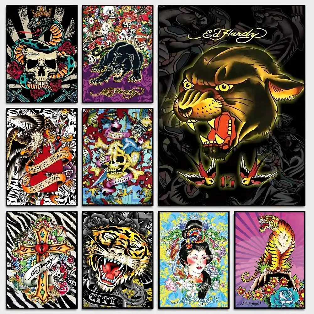 FASHION E-Ed H-har-dyS Vintage Posters Sticky Vintage Room Home Bar Cafe Decor Kawaii Room Decor