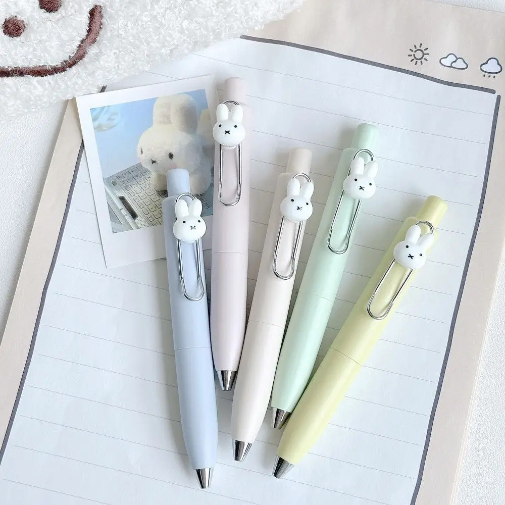 Miffy Mini Chubby Pocket Gelstift, Einziehbarer Schnelltrocknender 0,5mm Neutralstift, Niedlicher Ästhetischer Schülerstift für Prüfungsvorbereitung – Detail 9