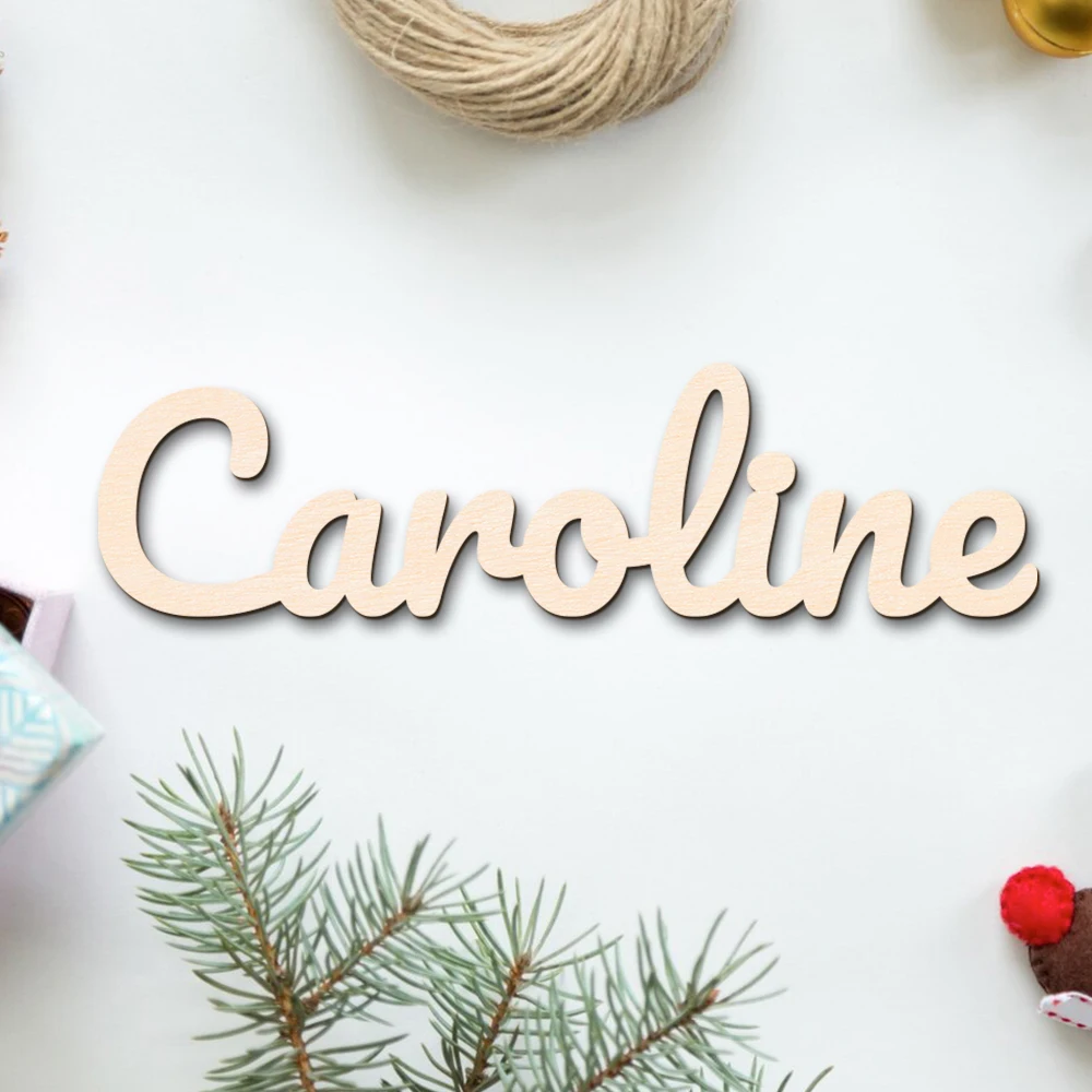 1pc Personalized Wooden Name Sign - Customizable Last Name Room Home Decor Unique Custom Gift image 3
