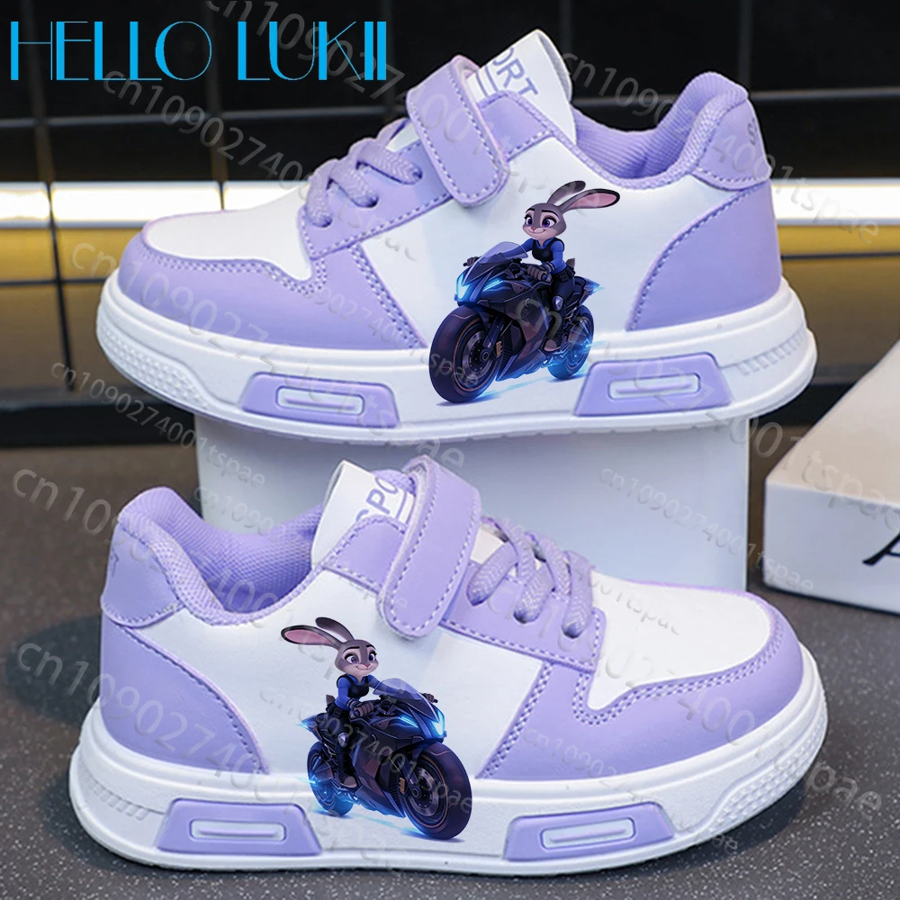 

Zootopia Baby Children Leisure Shoes Judy Super Cute Printing Baby Girl Purple White Color Scheme Fashion Children Sneakers