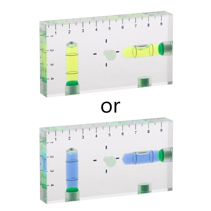 High-precision transparent two-way level bubble mini level cuboid high-precision T-level 95x51x13mm durable