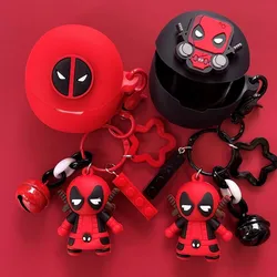 Marvel Deadpool Earphone Case Cover For OPPO Enco Air 3 Silicone Wireless Bluetooth Earbuds Protector Shell With Keychain