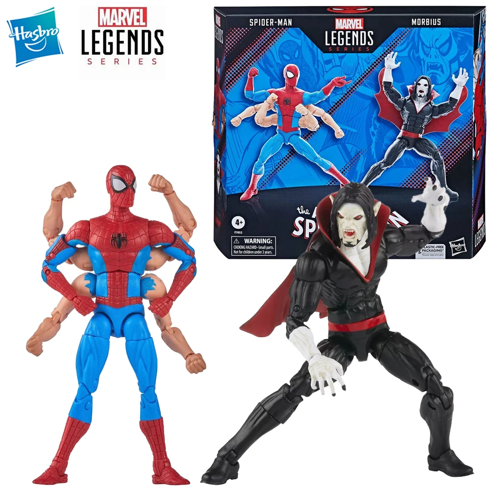 

[In-Stock] Hasbro Marvel Legends Series Spider-Man and Morbius 2-Pack-Set 15cm Collectible Anime Figure Model Toy Gifts