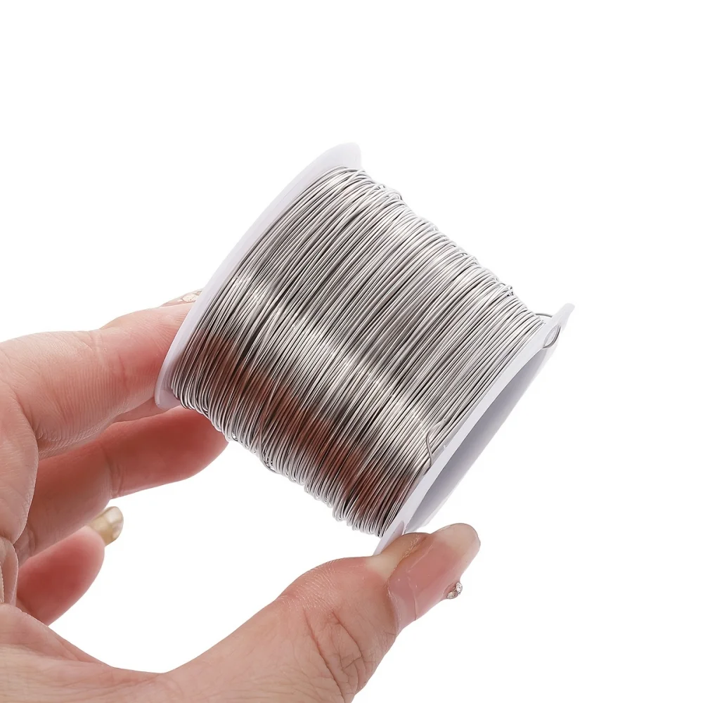 1 Roll Stainless Steel Beading Wire, 0.1-1mm Durable Non-Elastic Craft Wire - for DIY Jewelry,  Use with Ergonomic Handle view 4