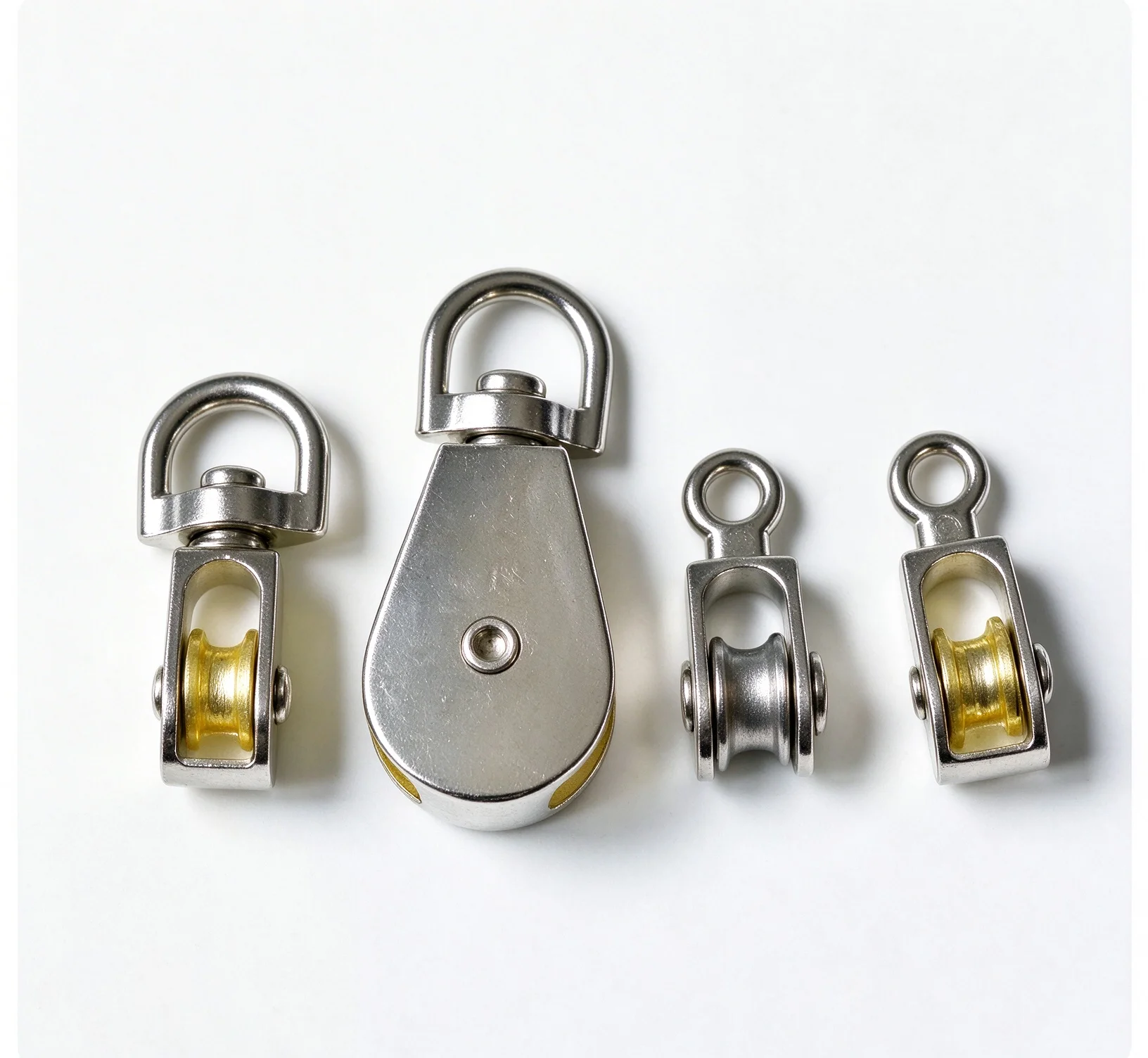 36/43/58/52/75/86mm Metal Sheave Zinc Alloy Fixed Pulley Crown Block And Tackle Lifting Wheel Mini Single/Double Pulley For DIY