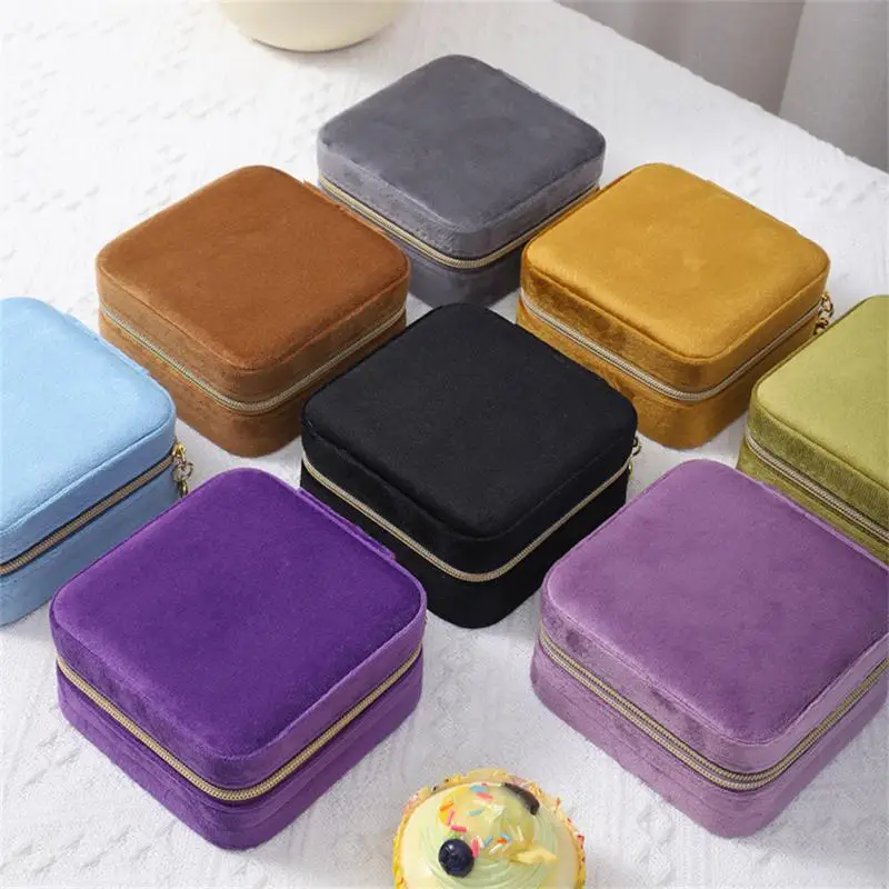 Small Jewelry Box Velvet Ring Earring Holder Plate High Quality Creative Desk Jewelry Storage Stand Jewellery Display Case