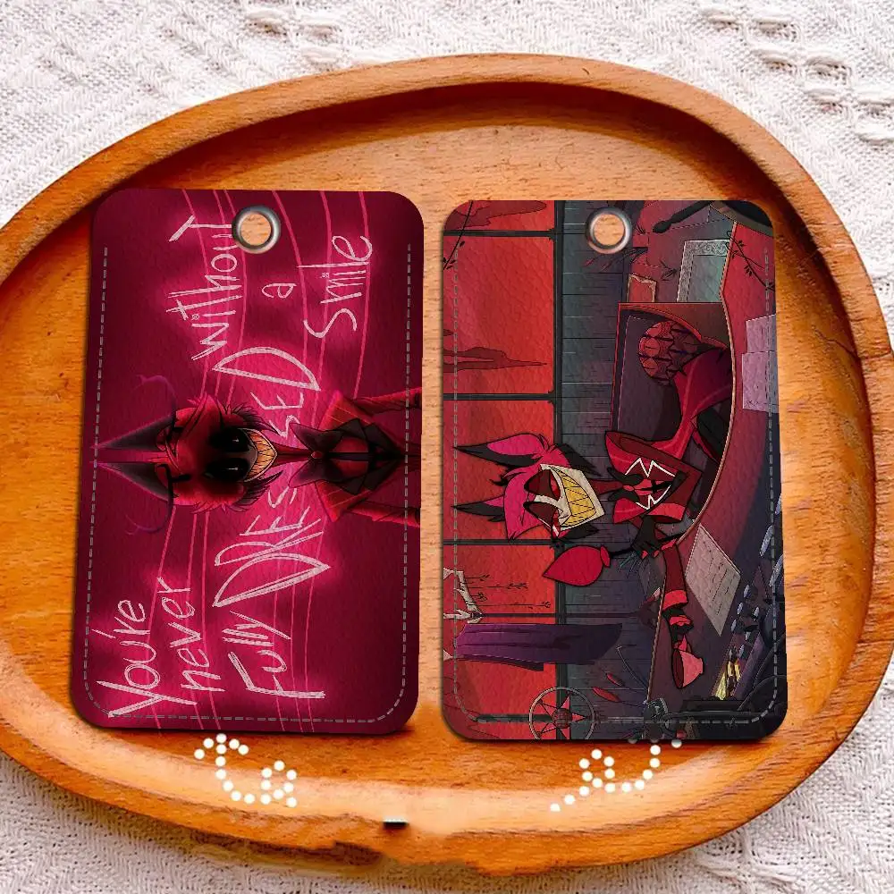 Popular A-Alastor H-Hazbin H-Hotel 1pc INS Creative Cartoon Student Campus Card Holder For Meal Card, Bus Card, Work Card, Etc