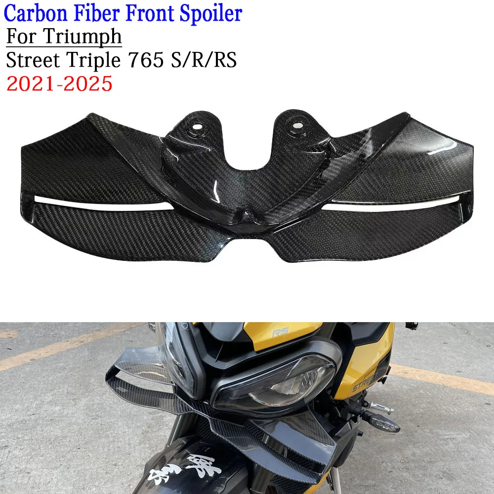 

Передний спойлер из углеродного волокна для Triumph StreetTriple 765 S/R/RS 2018-2025, нижний фиксированный обтекатель крыла