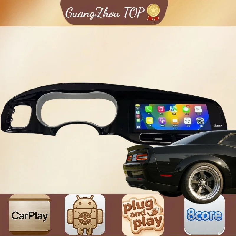 

12,3-дюймовый сенсорный Android Carplay для Dodge Challenger SRT Hellcat Charger R/T 2010-2023, стерео GPS-навигация, Carplay, авто радио