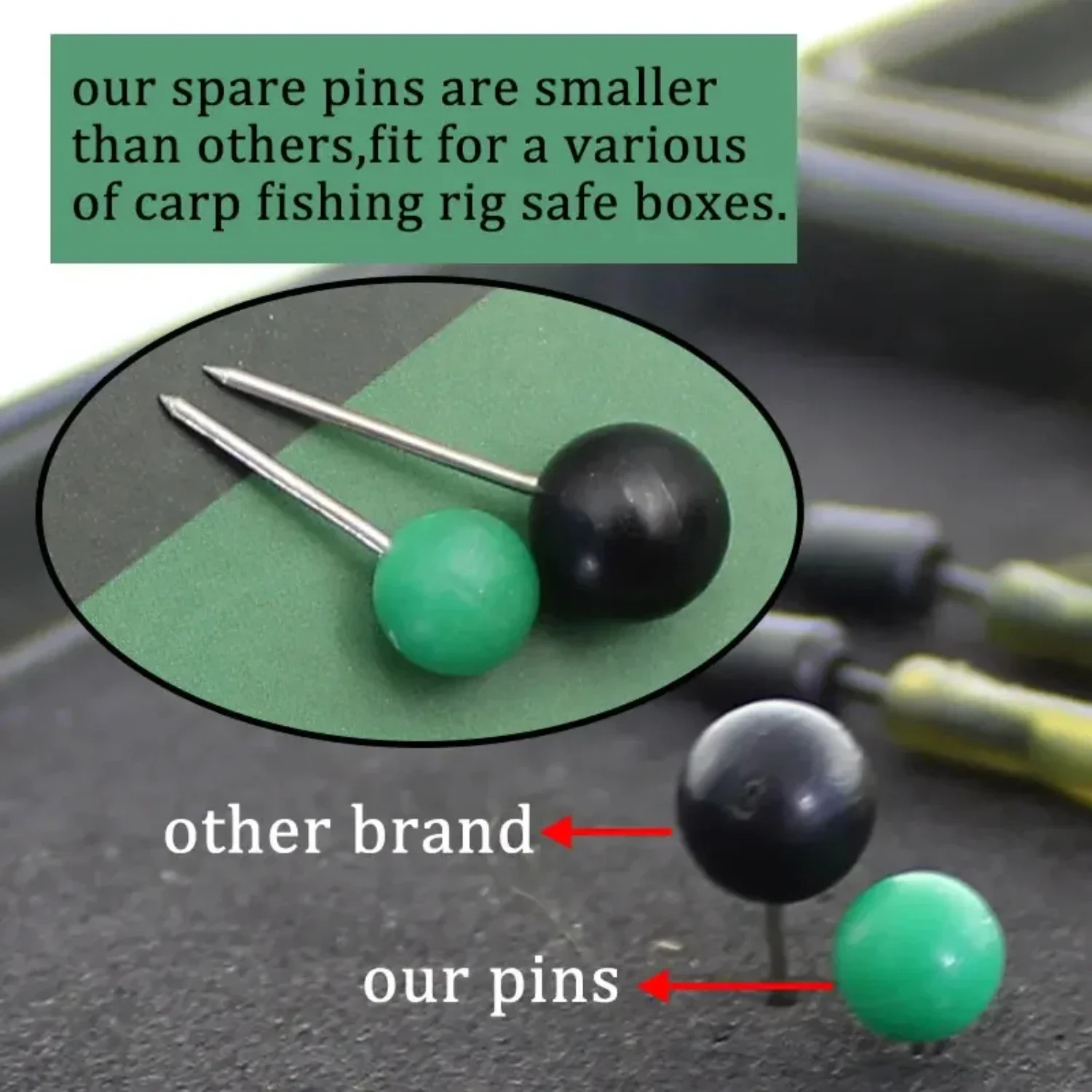 

100PCS Pins Carp Fishing Box Carp Fishing Line Box Hair Rig Board Carp Fishing Hair Rig Wallet Accessories