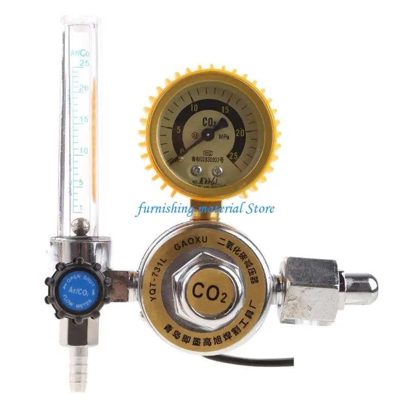 Y5GD مدمج منظم غاز 0-25MPa 5/8 CO2 مقياس ضغط منظم مقياس التدفق #4