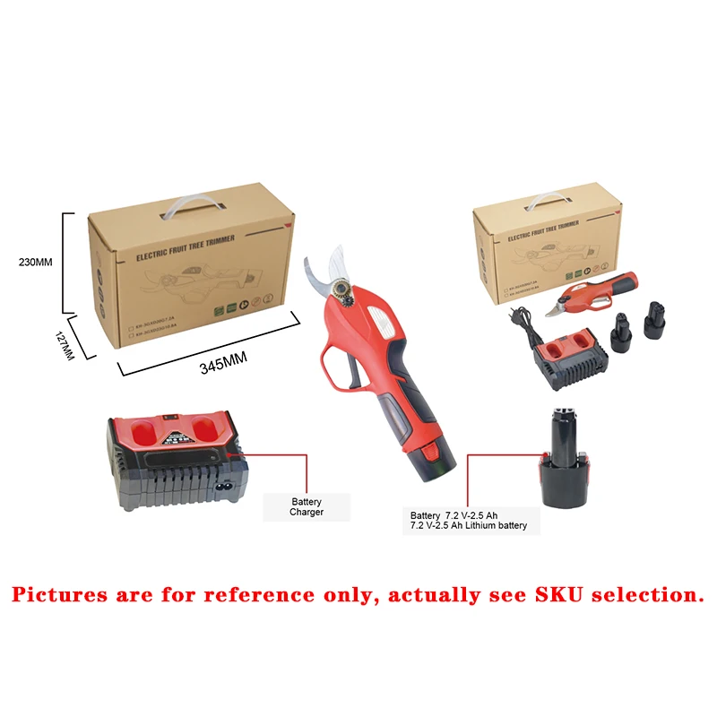 10.8V Cordless Pruner Lithium-ion Pruning Shear Efficient scissors Bonsai Electric Tree Branches garden electric tools SC-2601