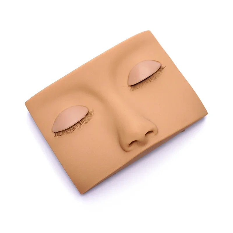 Grafted Eyelashes Training Head Mold Multifunctional Mannequin Practice Silicone Skin Fake Face Removable Eyelids Makeup Tools