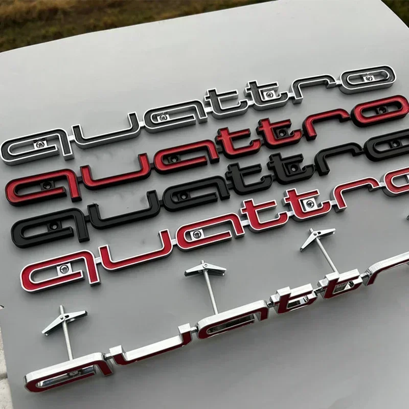 

3D эмблема передней решетки автомобиля для Audi Quatrro RS6 RS7 A6 A3 A4 A5 A7 A8 Q3 Q5 Q7 TT S3 A4L A6L RS3 RS4 RS5 логотип декоративные аксессуары
