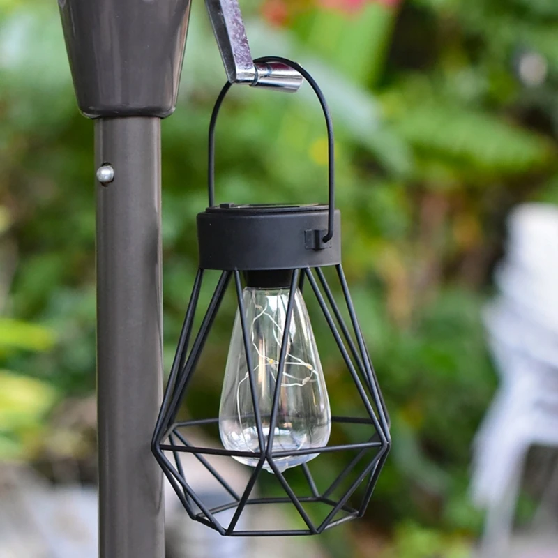 Lâmpadas movidas a energia solar ar livre pendurado luzes solares luzes do jardim ar livre decorações do jardim adequado