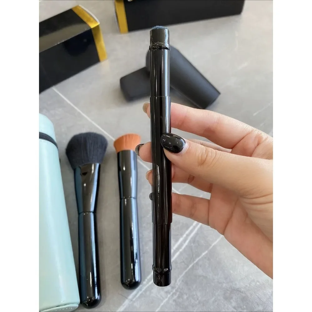 Ensemble de pinceaux de maquillage, brosse à Blush, brosse de fond de teint à Double usage, seau de rangement pour pinceaux de fard à paupières à Double extrémité, cadeau de vacances de luxe