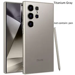 HOCE Titanium Grey Skin Feeling AG Phone Case For Samsung Galaxy S26 25 S24 S25 Ultra Plus Frosted Shockproof Plastic Hard Cover