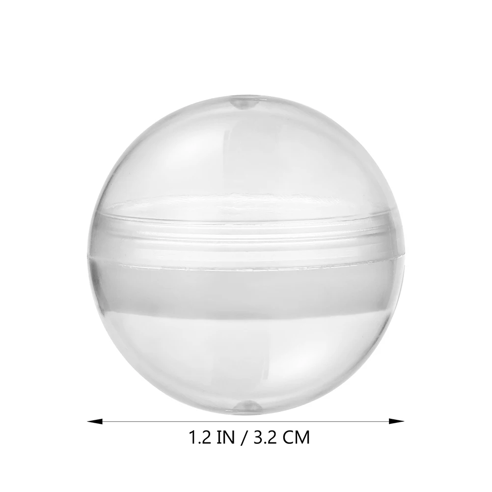 

100pcs Vending Machine Transparent Clear Round Balls Packaging Ball Candy Storage Container Party Favors Gift Stuffers For Kids