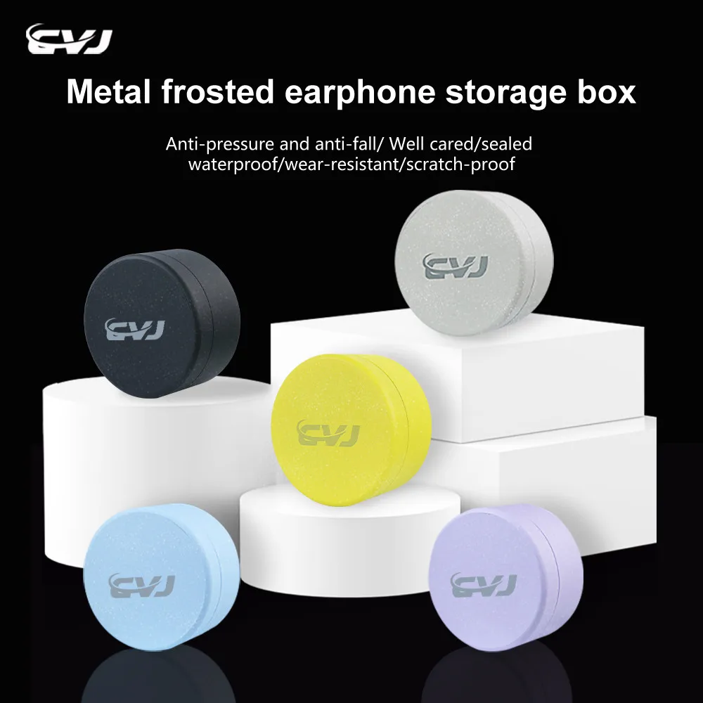 CVJ سماعة فوييجر معدن متجمد الراقية سماعة صندوق تخزين مكافحة الضغط/مقاوم للماء/مقاومة للخدش حقيبة سماعة أذن محمولة
