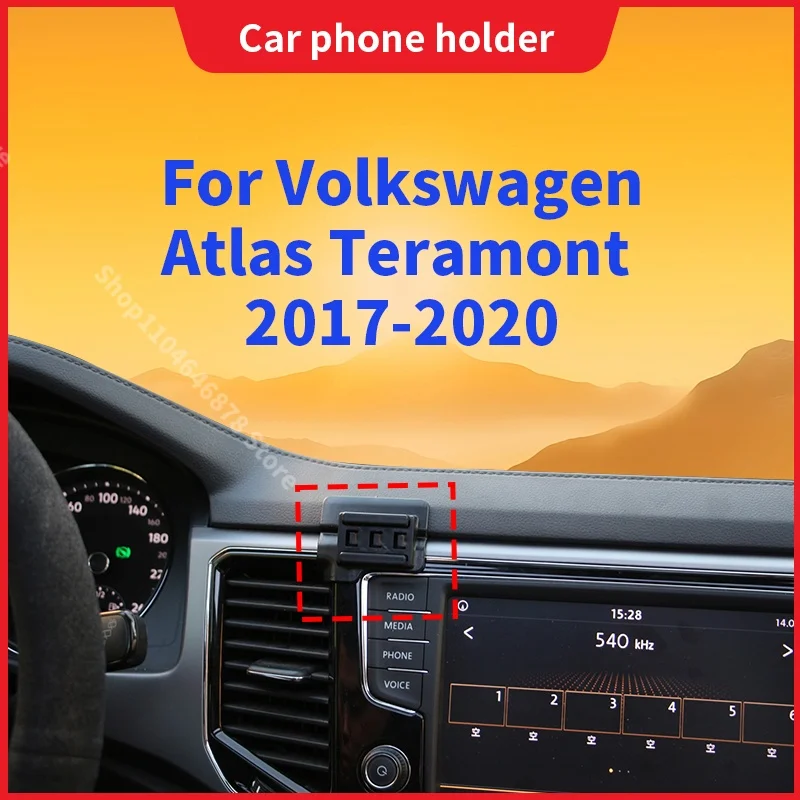 

Telephone Holder Car For Volkswagen Atlas Teramont 2017 2018 2019 2020 Special Fixed Bracket Base Wireless Charger Stand