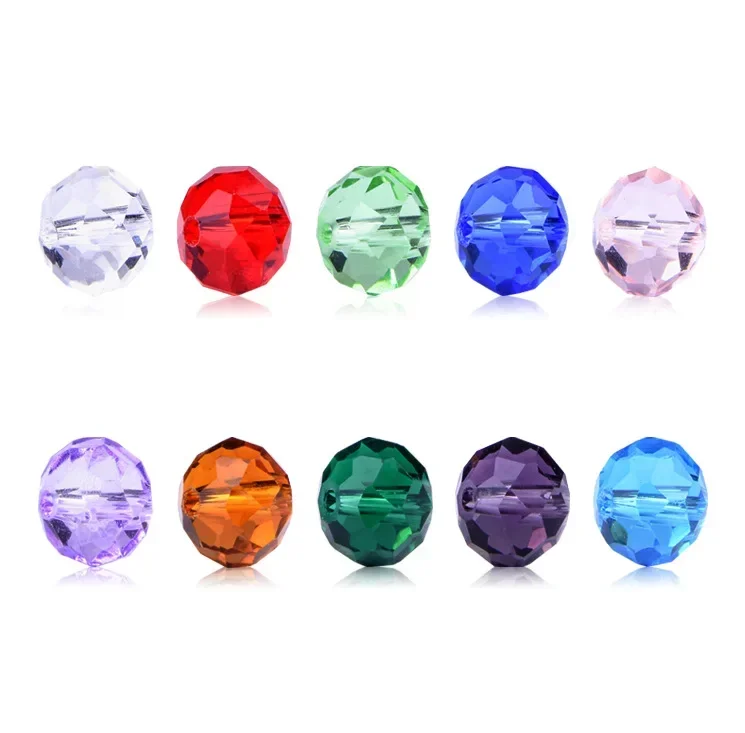 90PCS 6mm Faceted Rondelle AB Color Czech Glass Crystal Loose Beads Accessories Seed