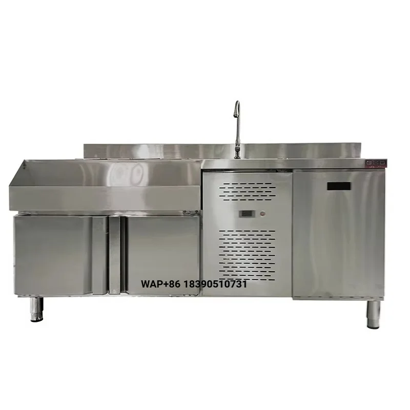 2025 New Cocktail Bar Station With Under Refrigerator/ Commercial Bar Station With Under Fridge