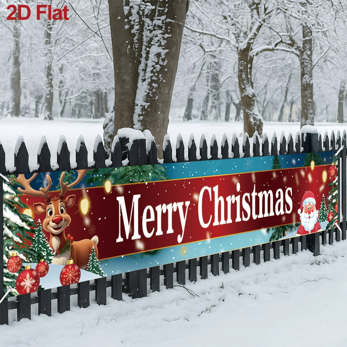 Merry Christmas Banner Christmas Party Decoration Kids Favor 2025 Xmas Santa Claus Banner Navidad Natal New Year Gift 2026