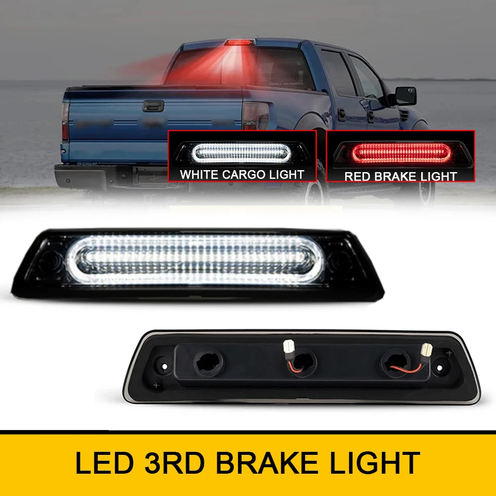 

White Red 3rd Brake LED Stop Lights For Ford F-150 XLT XL STX FX2 FX4 Auto Accessories Reverse Cargo Lamp AL3Z13A613G