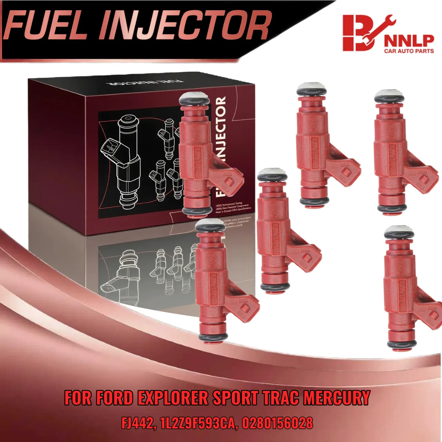 

For Ford Explorer Explorer Sport Trac Mercury Mountaineer 6PCS Fuel Injector FJ442