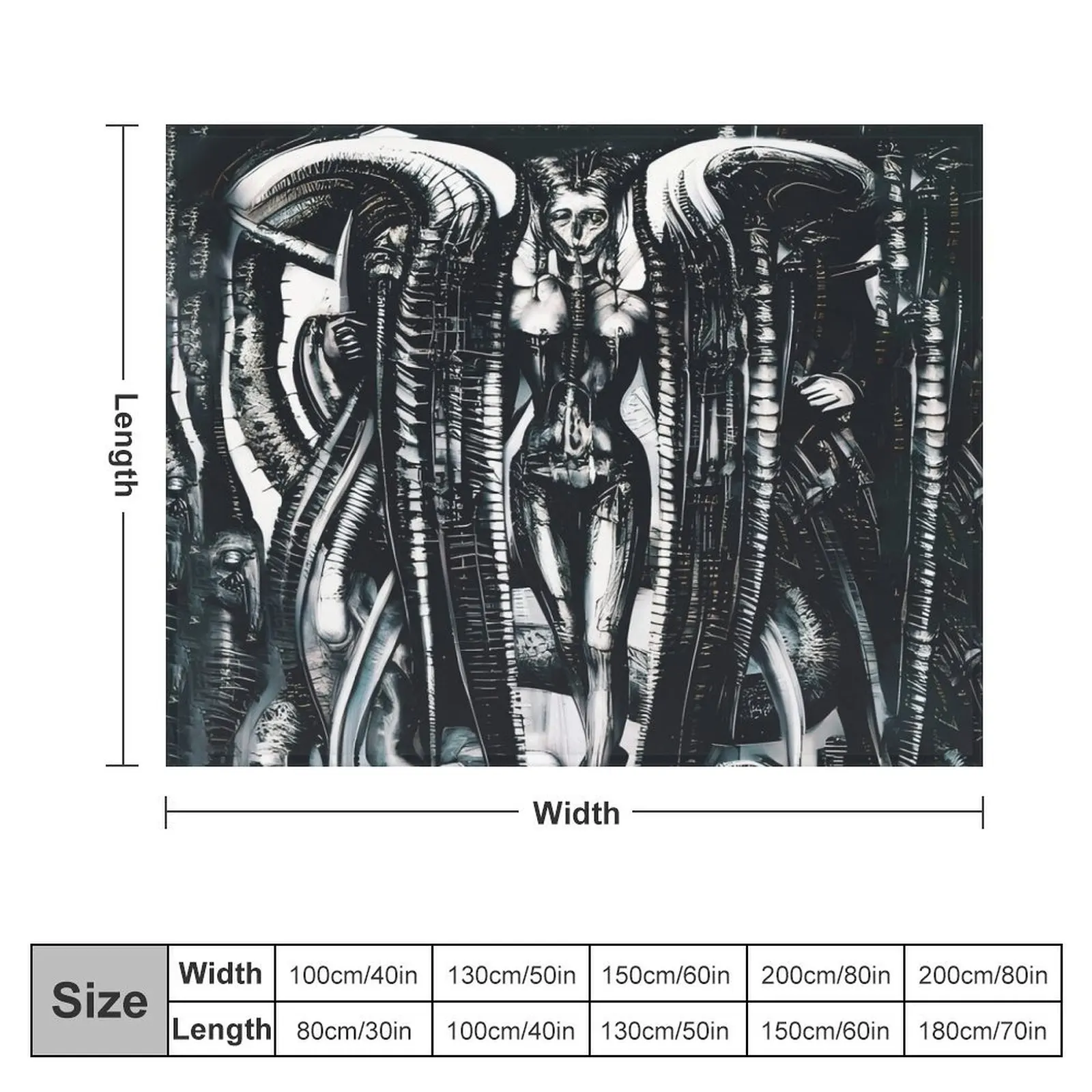 HR Giger Lilith Steampunk Throw Blanket Bed covers Plaid Blankets