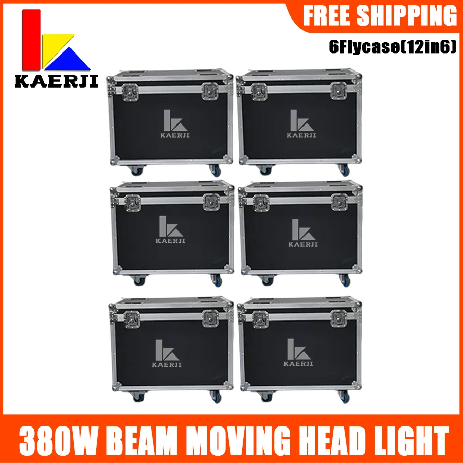 

6Pcs Flight Case For Beam 380W 20r Moving Head Light 20r Beam Light Sharpy Beam 380W Gobo Moving Head Lighting Wash Stage Lights