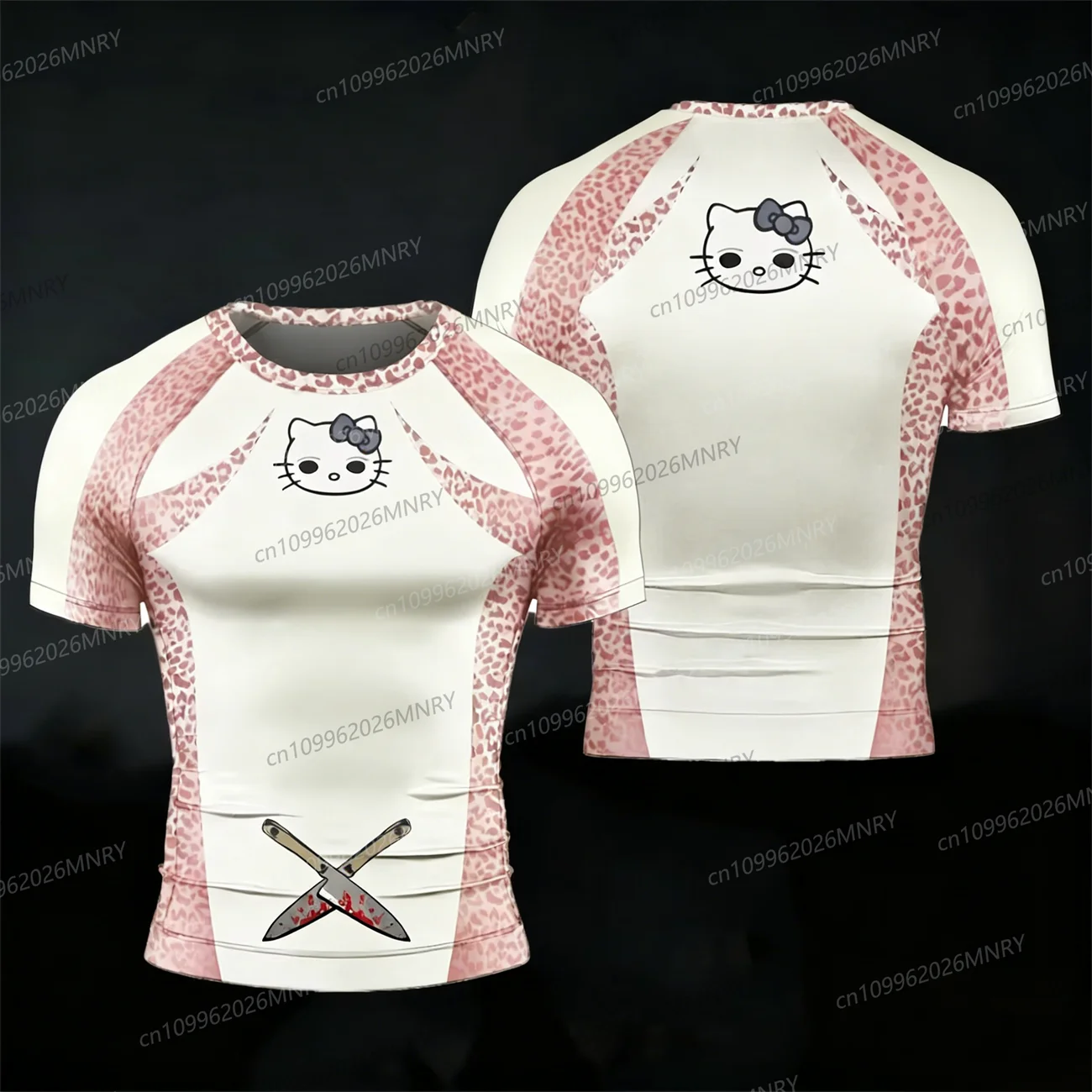 

Популярная детская футболка с 3D-принтом Hello Kitty, мужская и женская спортивная футболка для фитнеса, дышащий быстросохнущий спортивный костюм для бега