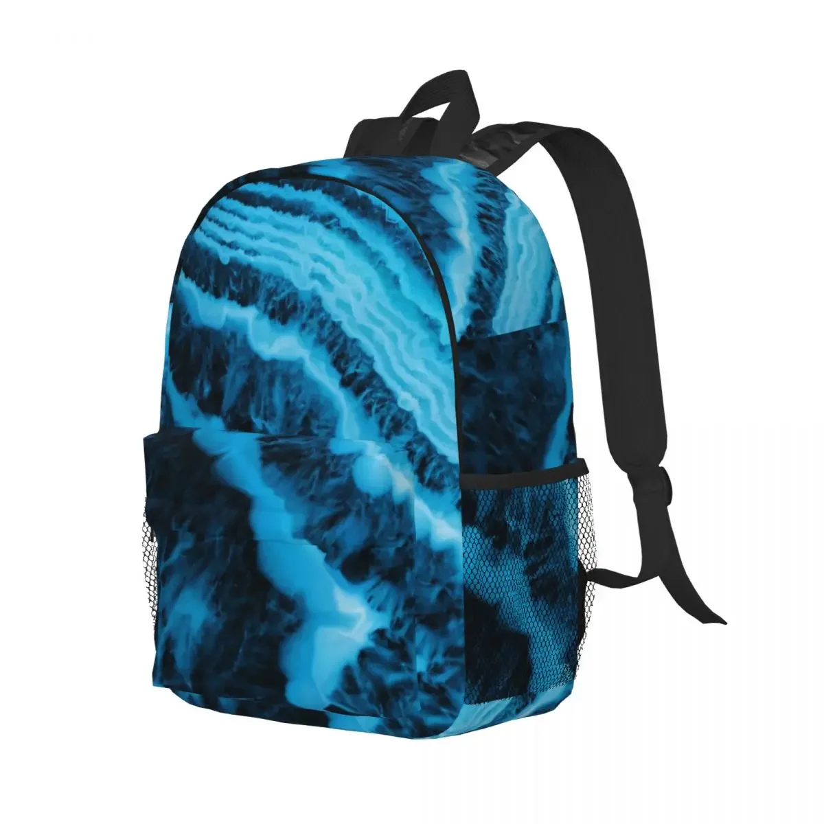 Mochilas de ágata azul para niños y niñas, mochilas escolares de moda para niños, mochila para ordenador portátil, bolso de hombro de gran capacidad