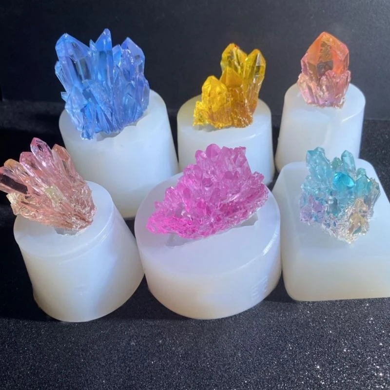 Simulation Original Stein Form DIY Handwerk Epoxy Form Handgemachte Form Kristall Cluster Form Epoxidharz Form Silikon Form