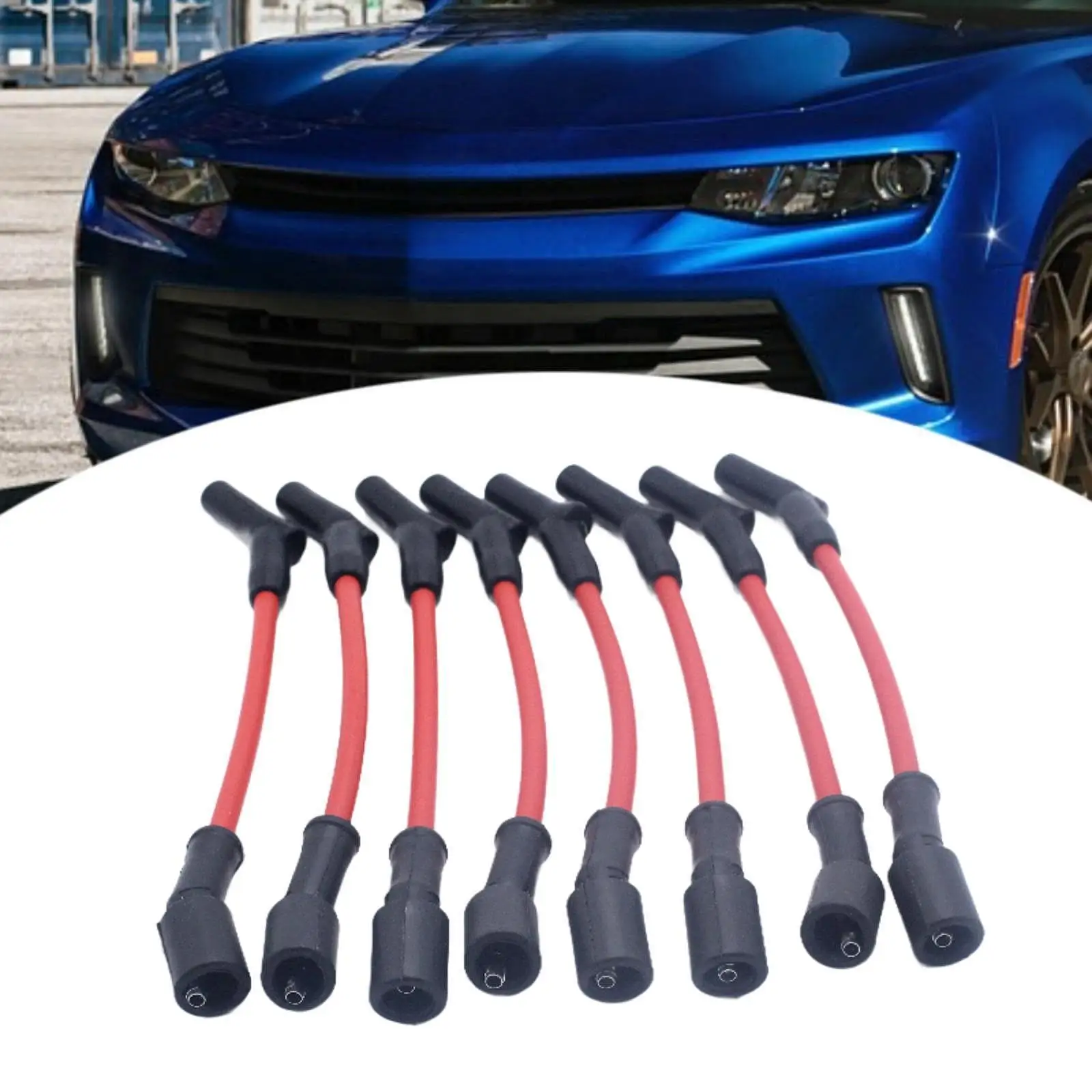 

8 шт., 8,5 мм провода для свечей зажигания 9059, совместимые с Chevrolet Camaro 6,2 л, 7,0 л, 5,7 л Corvette 7,0 л 5,7 л 6,2 л 6,0 л SS 6,2 л
