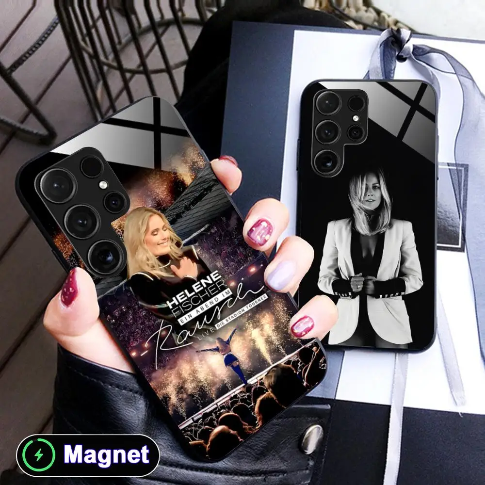 Helene Fischer Phone Case for Samsung Galaxy S26 S25 S24 S23 S22 S21 S20 Note20 Plus FE Ultra Glass Magnet Cover