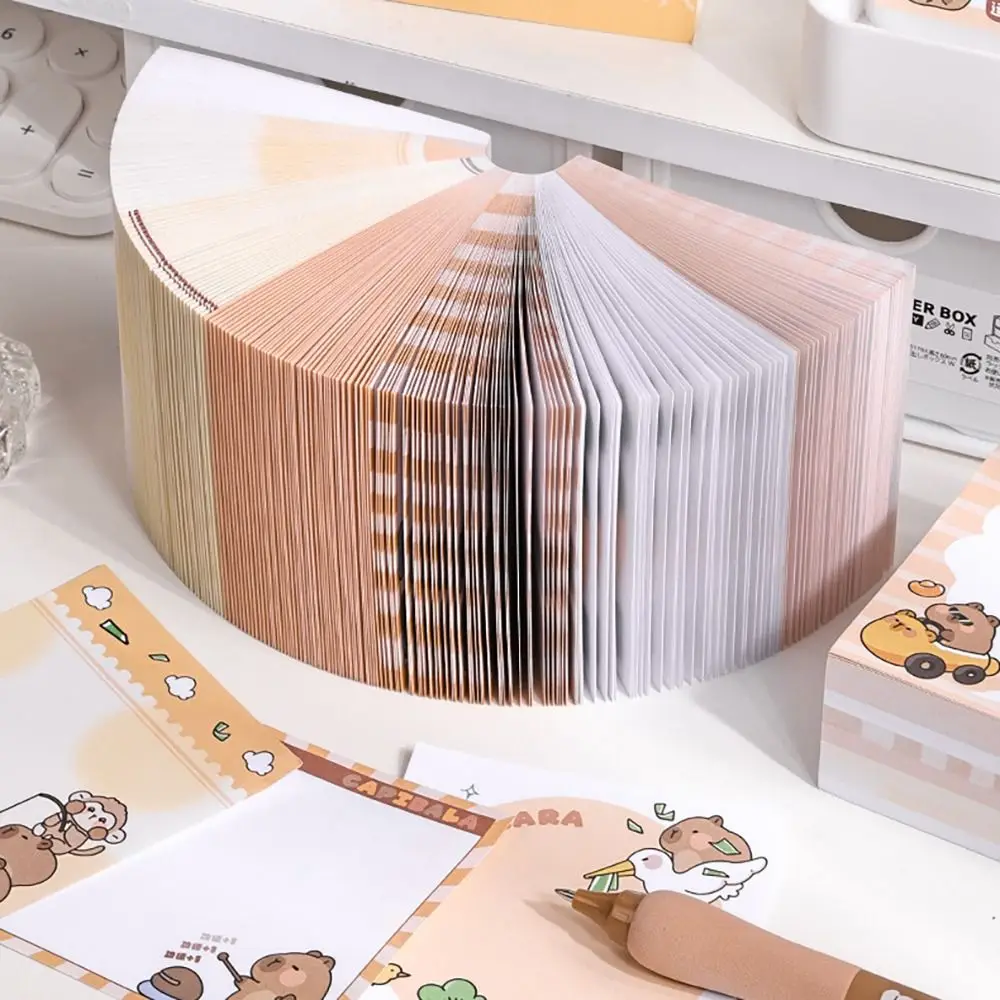 400PCS/Set Capybara Memo Pad Creative Tearable Non Adhesive DIY Scrapbook Paper Square Message Notes Stationery