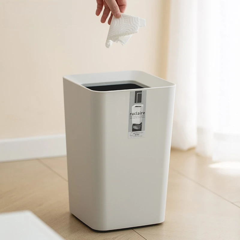 

Living Room Waste Bins Office Small Trash Can Modern Bathroom Simple Storage Garbage Cans Kitchen Food Dispose Litter Bin