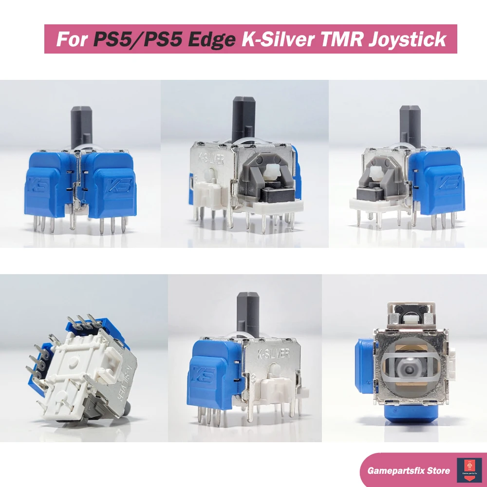 2PCS K-Silver JS13 Pro TMR Joystick for Switch Pro PS5 PS4 Xbox Series Xbox Elite 2 Replacement 3D Analog ThumbStick Anti-Drift