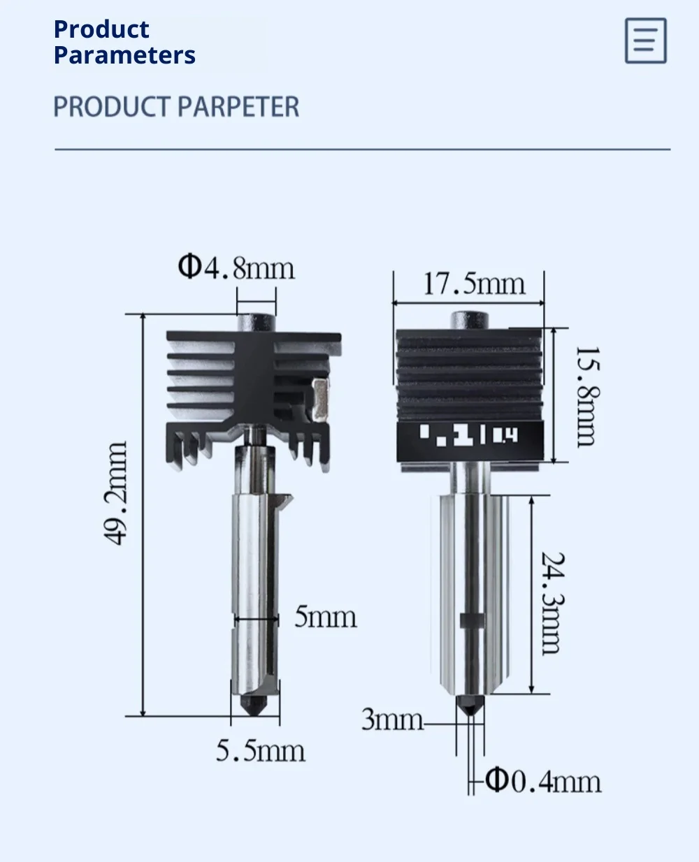 Adapt to Tuozhu H2D/H2S/A1/A1 MINI Removable Hardened Steel High Flow Nozzle Hot End Printhead Assembly