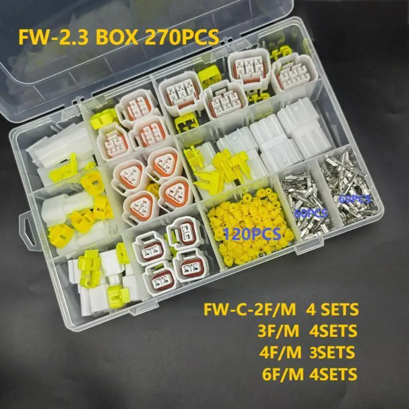 2.3 KIT 2 3 4 6 8 9 16Pin Female Male FW-C For Furukawa Auto Connector Waterproof Electrical Plug Connector 12444-5504-2