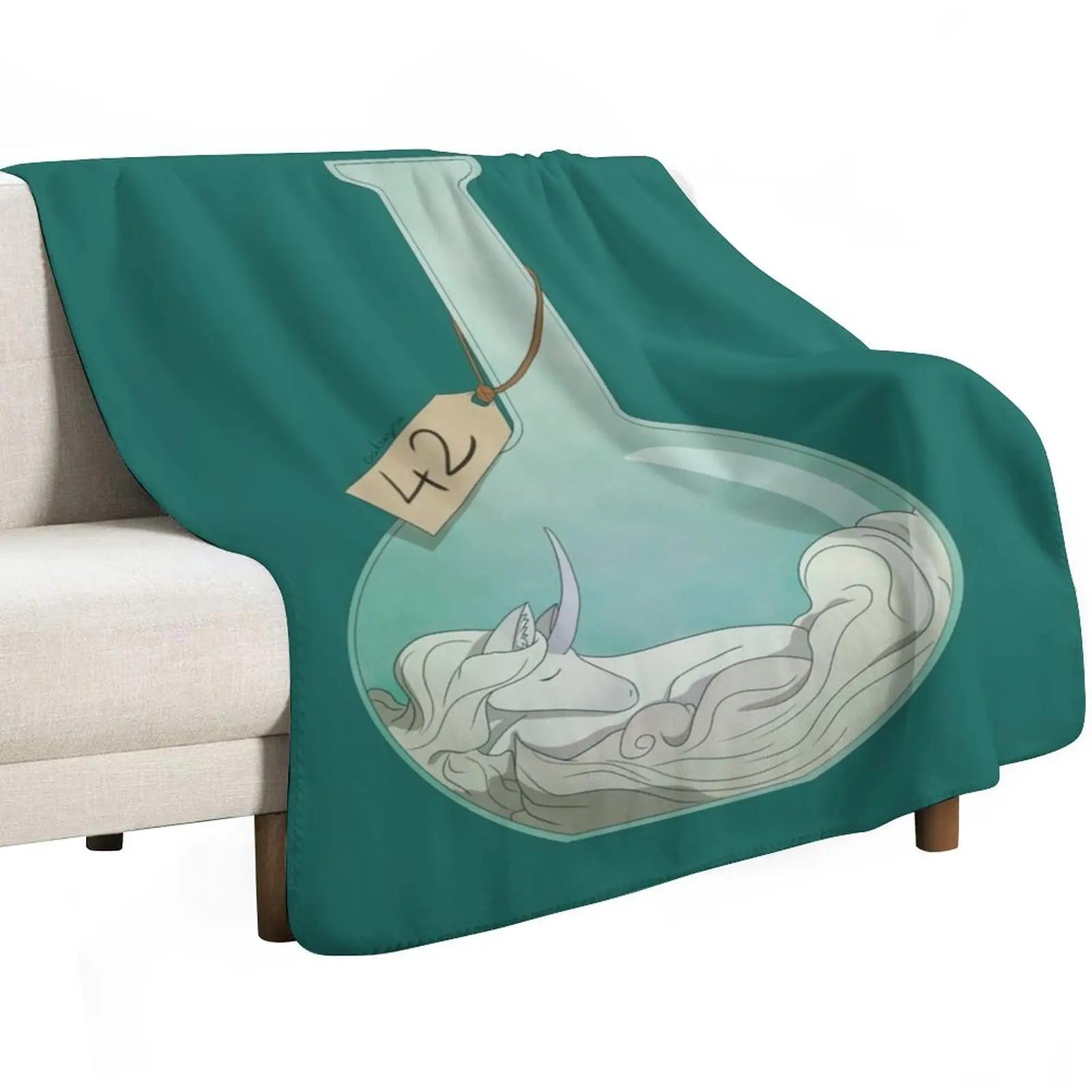 Bottle Unicorn Throw Blanket manga Thin Bed covers Blankets For Sofas Baby Beach Blankets