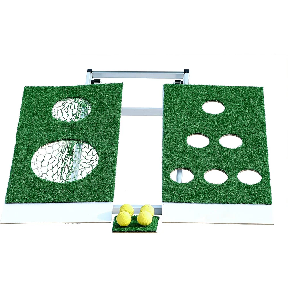 Outdoor Golf Game Cornhole Game With Chipping Mats Tailgate Chipping Game Set