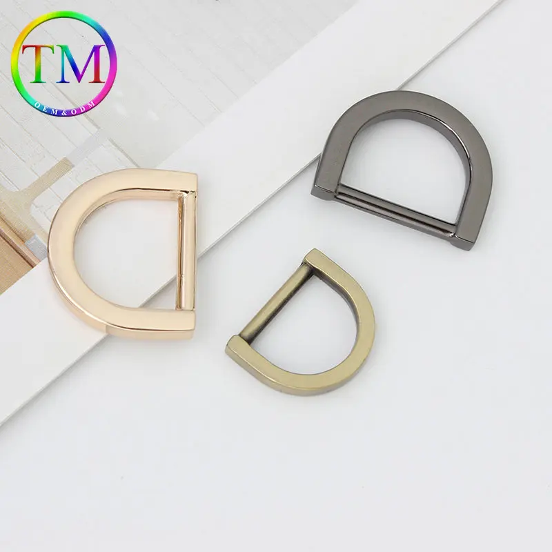 10-50Pcs Top Quality Metal Flat D Ring Clasps Bag Strap Pressure Casting Connector Buckles Handbag Hardware Accessoriess