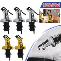 3Pcs Oil Bottle Stopper Cap Dispenser Sprayer Lock Wine Pourer Sauce Nozzle Liquor Leak-Proof Plug Bottle Stopper Kitchen Tool
