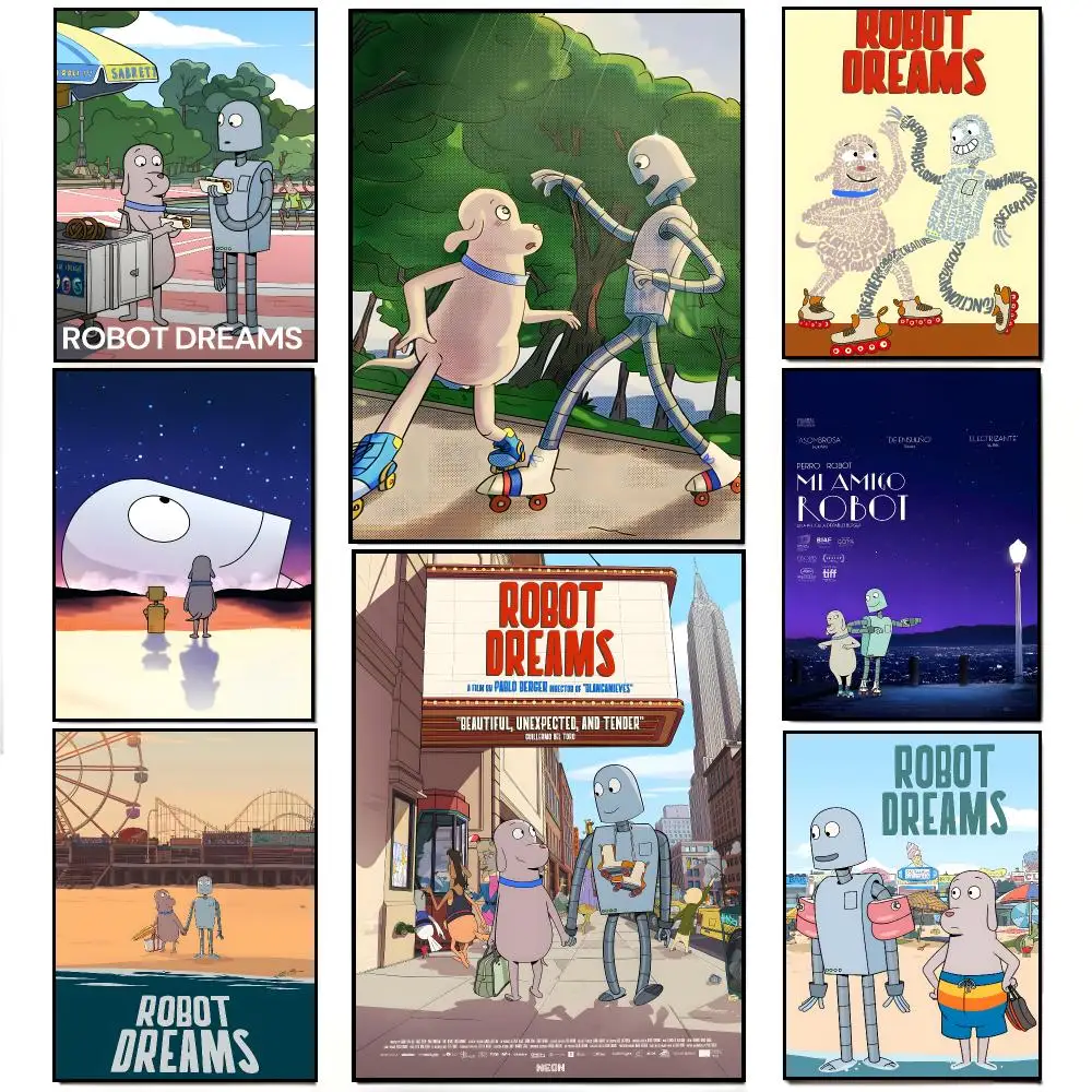 Movie Animation Robot Dreams Poster Elegant Indoor Artwork Design & Contemporary Home Decor