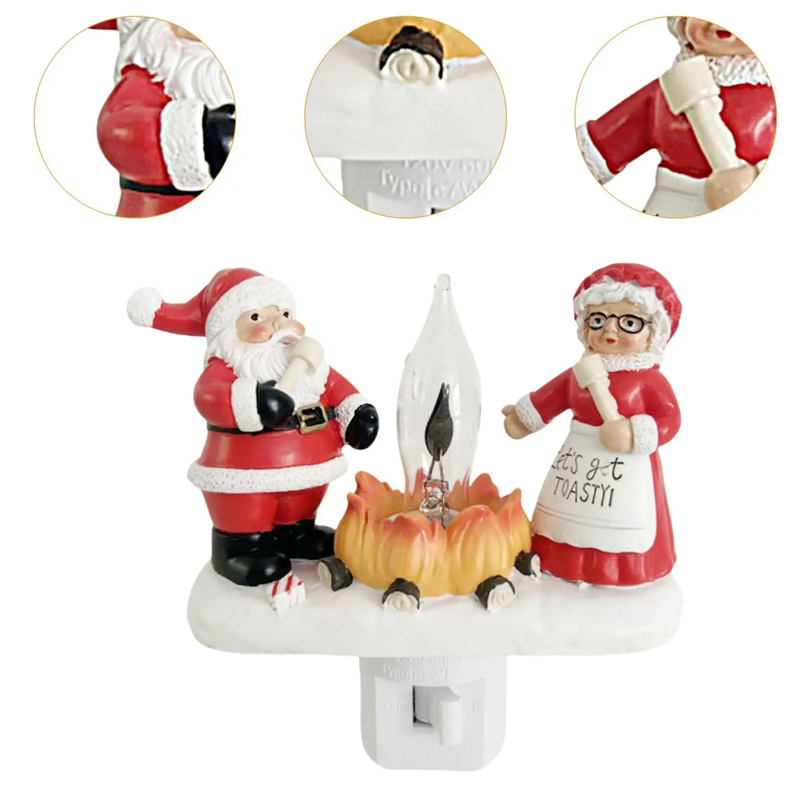 Night Light Plug in Compact Christmas Nightlight for Kitchen Festive Hallway