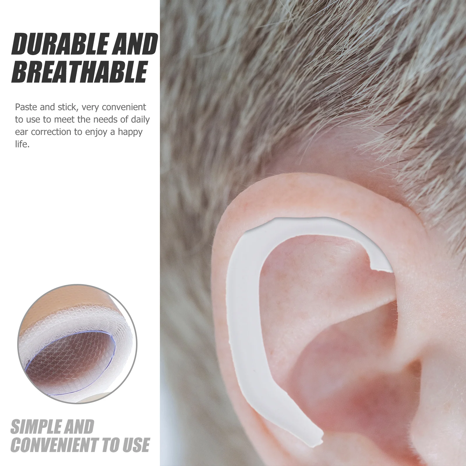 

1 Set Protruding Patch Stickers Corrector Support Silicone Cuttable Adjustable Ear Support Tool For