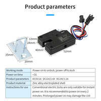 Electric Lock DC 5V/DC 12V/DC 24V Mini Small Size Solenoid Electromagnetic Electric Control Express Locker Cabinet Drawer Lock